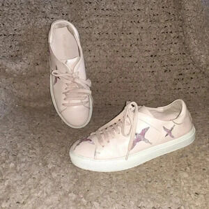AXEL ARIGATO-Clean 90 Bird Pink Leather Sneakers-Sz 6.5-Excellent